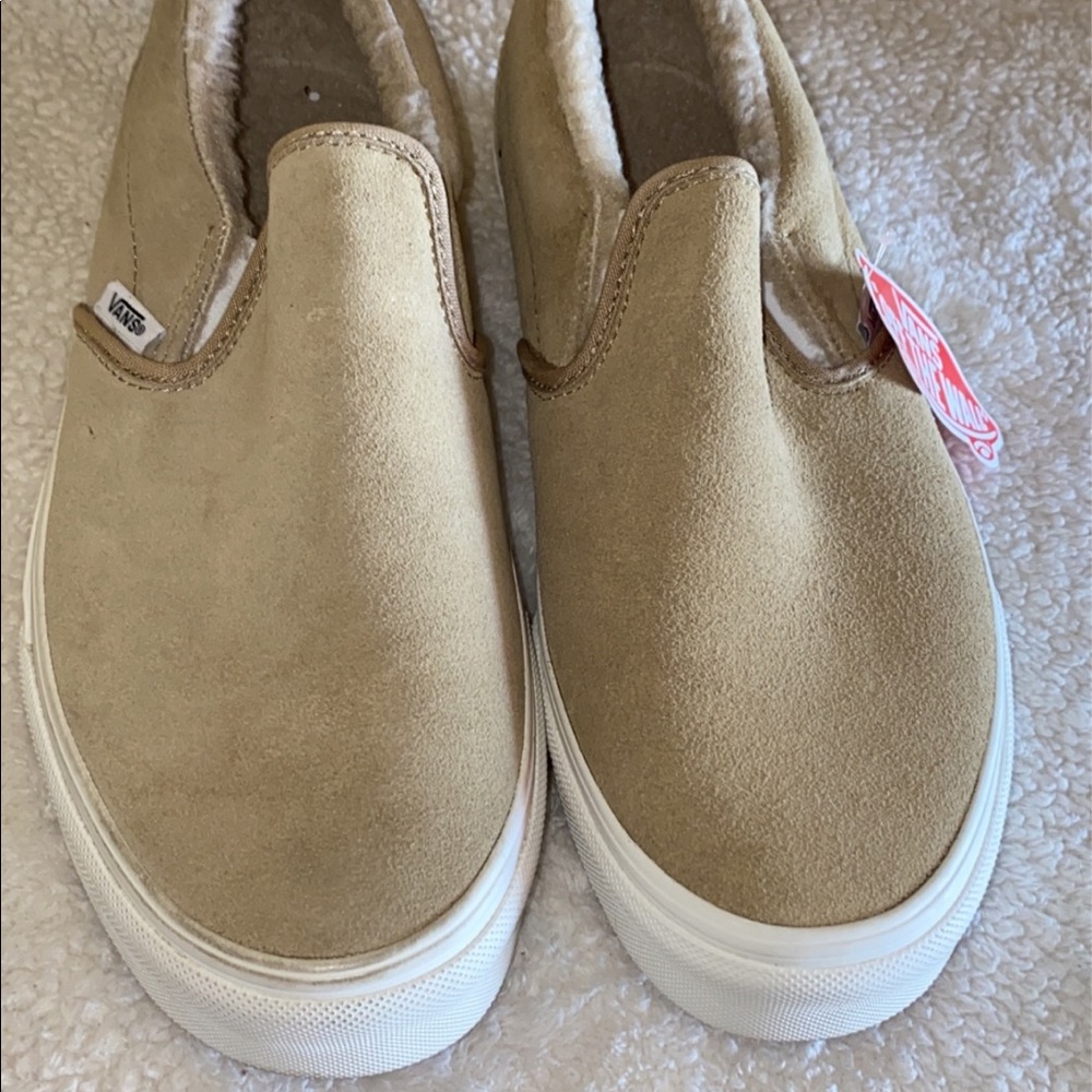 Vans slip on suede sneakers